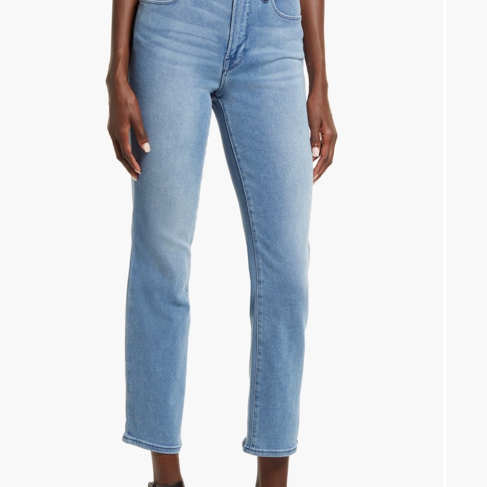Good straight high waist ankle jeans